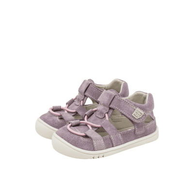 Sandalias Barefoot Piruflex Piel Serraje Malva