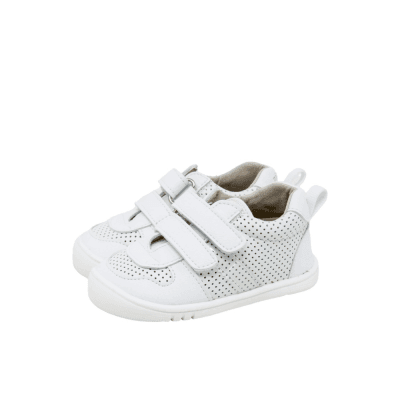Zapatillas Barefoot Piruflex Piel Microperforada Blanco