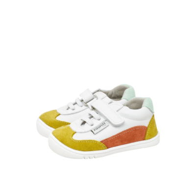 Zapatillas Barefoot Piruflex Blanco/Mostaza/Verde/Naranja