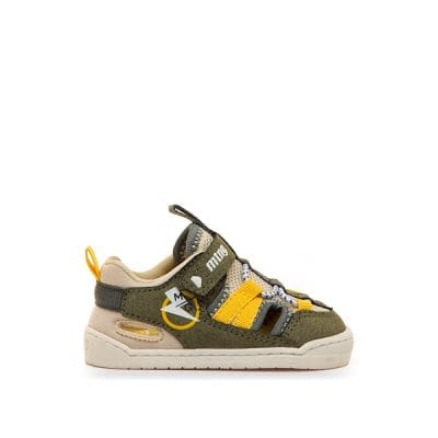 Sandalias Barefoot Mustang Free Baby Verde Amarillo
