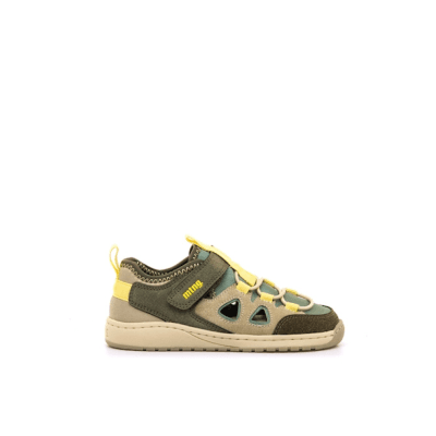 Sandalias Barefoot Mustang Free Kids Verde Amarillo