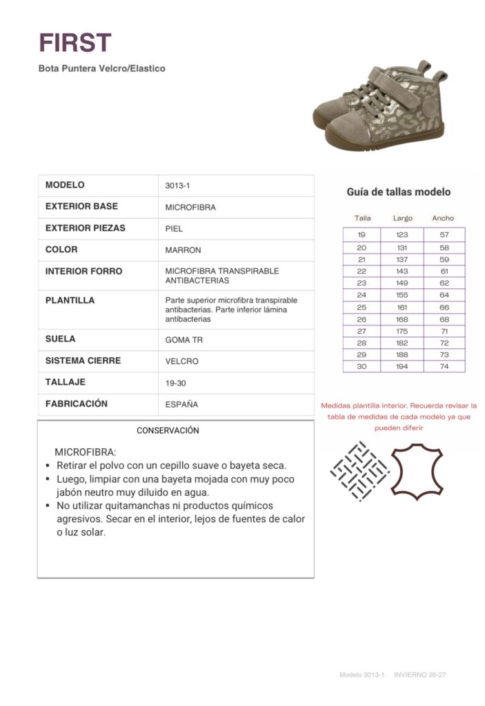 Botas Barefoot Piruflex Leopardo 3013-1