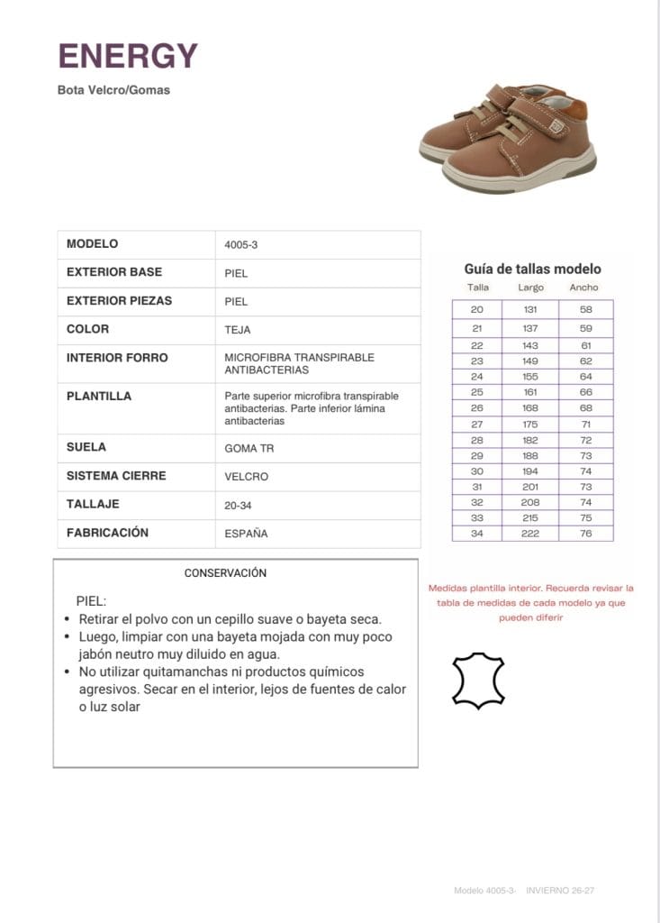 Botas Barefoot Piruflex Davinci Rust Teja 4005-3