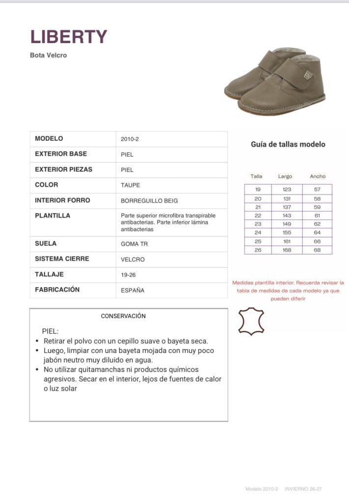 Botas Barefoot Piruflex Taupe 2010-2