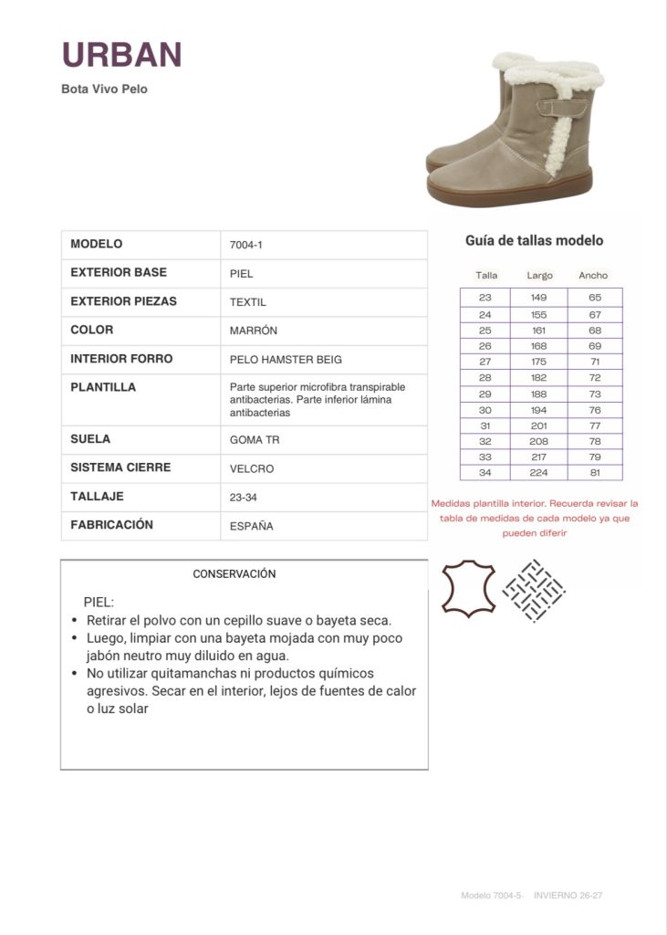 Botas Barefoot Piruflex Madison Beige 7004-1